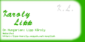 karoly lipp business card